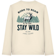James Hunter - Nature and Beyond Unisex-Shirts Natural Raw / XS Stay Wild — Born to Roam Organic Longsleeve