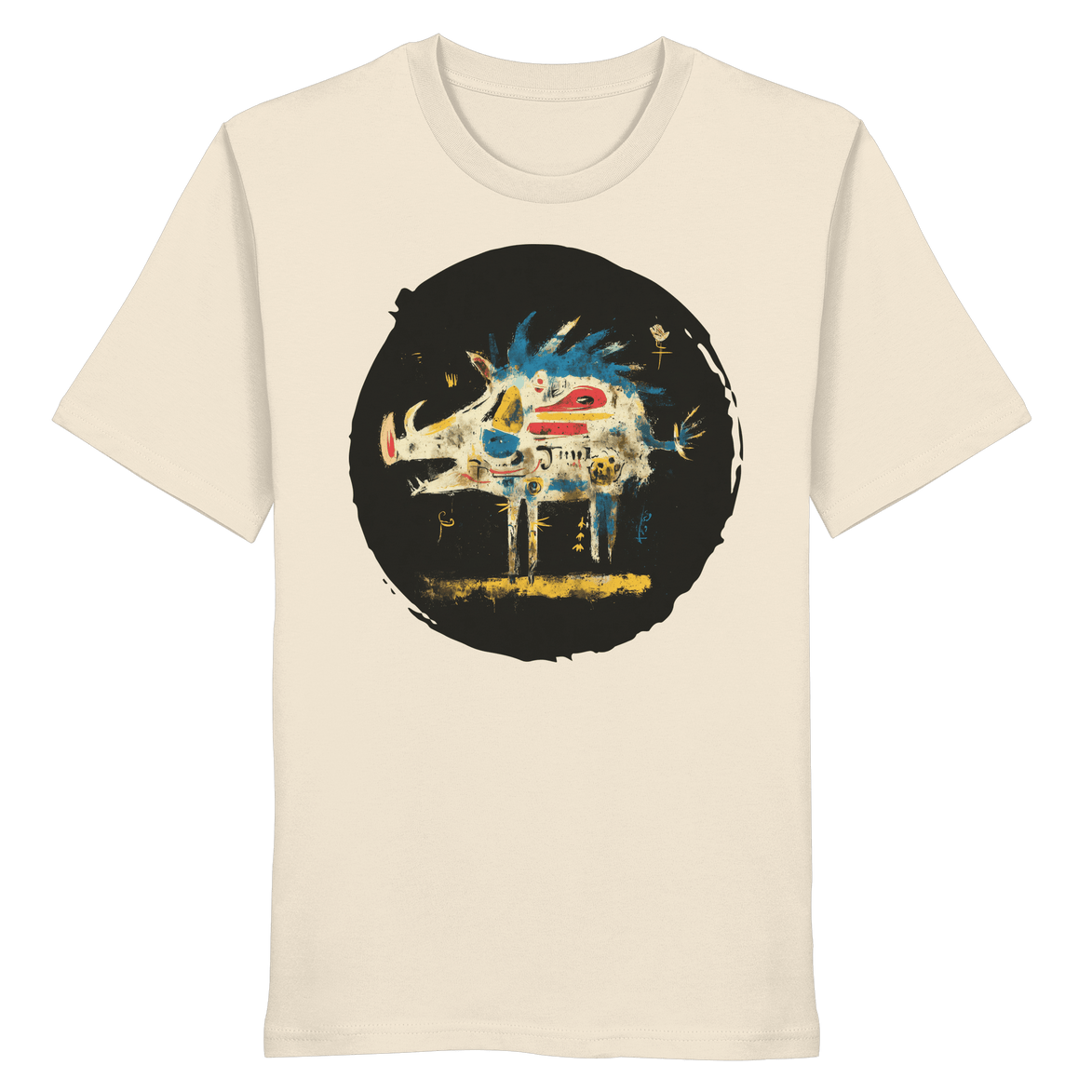 James Hunter - Nature and Beyond Unisex-Shirts Natural Raw / XS Totem Boar — Art Collection Organic T-Shirt No. 7 - Organic Shirt