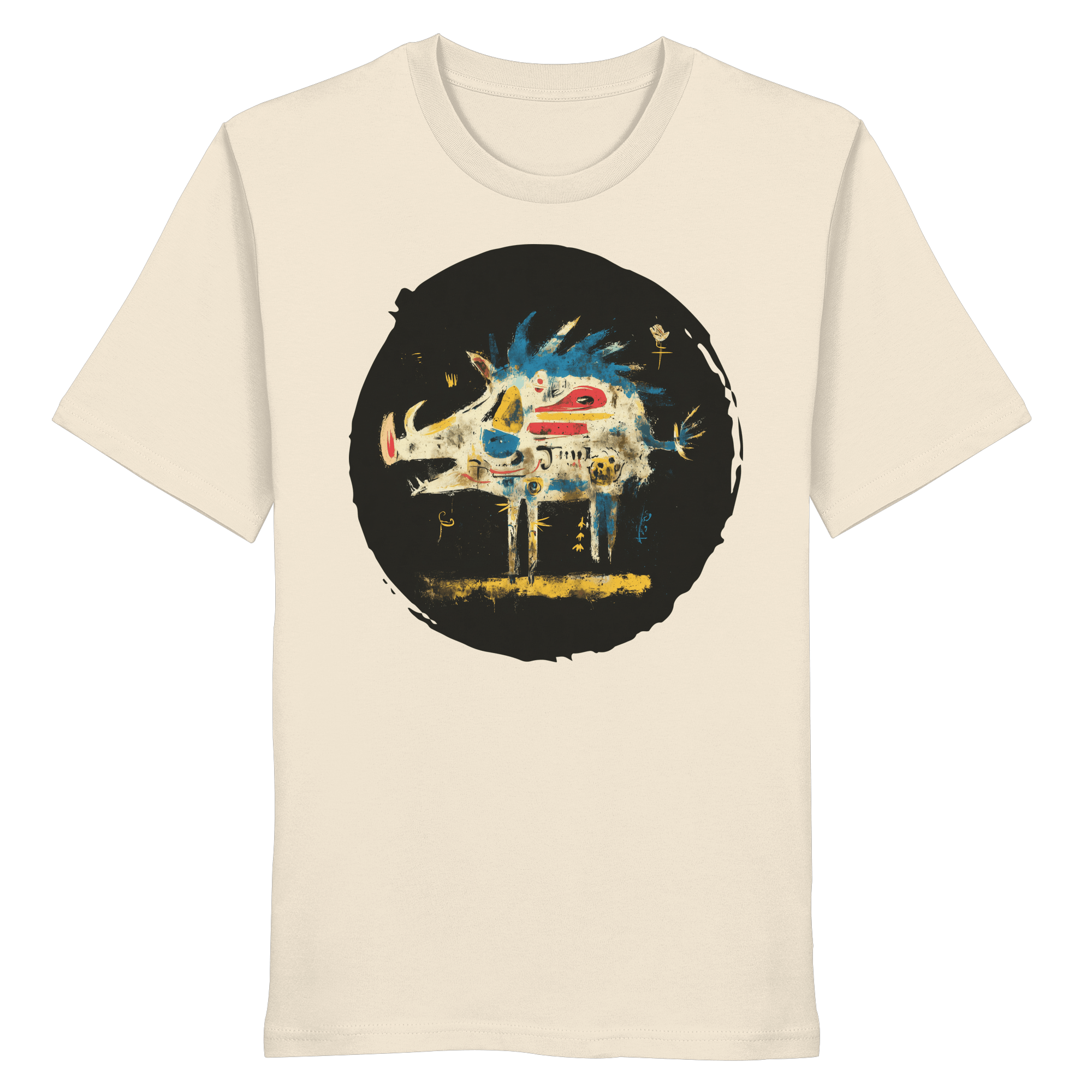 James Hunter - Nature and Beyond Unisex-Shirts Natural Raw / XS Totem Boar — Art Collection Organic T-Shirt No. 7 - Organic Shirt