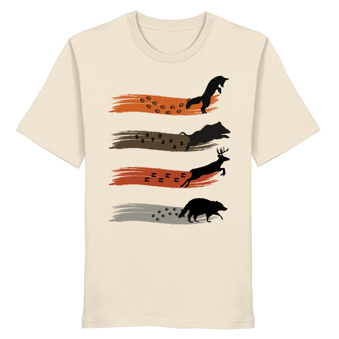 James Hunter - Nature and Beyond Unisex-Shirts Natural Raw / XS Tracks of the Wild - Organic Shirt