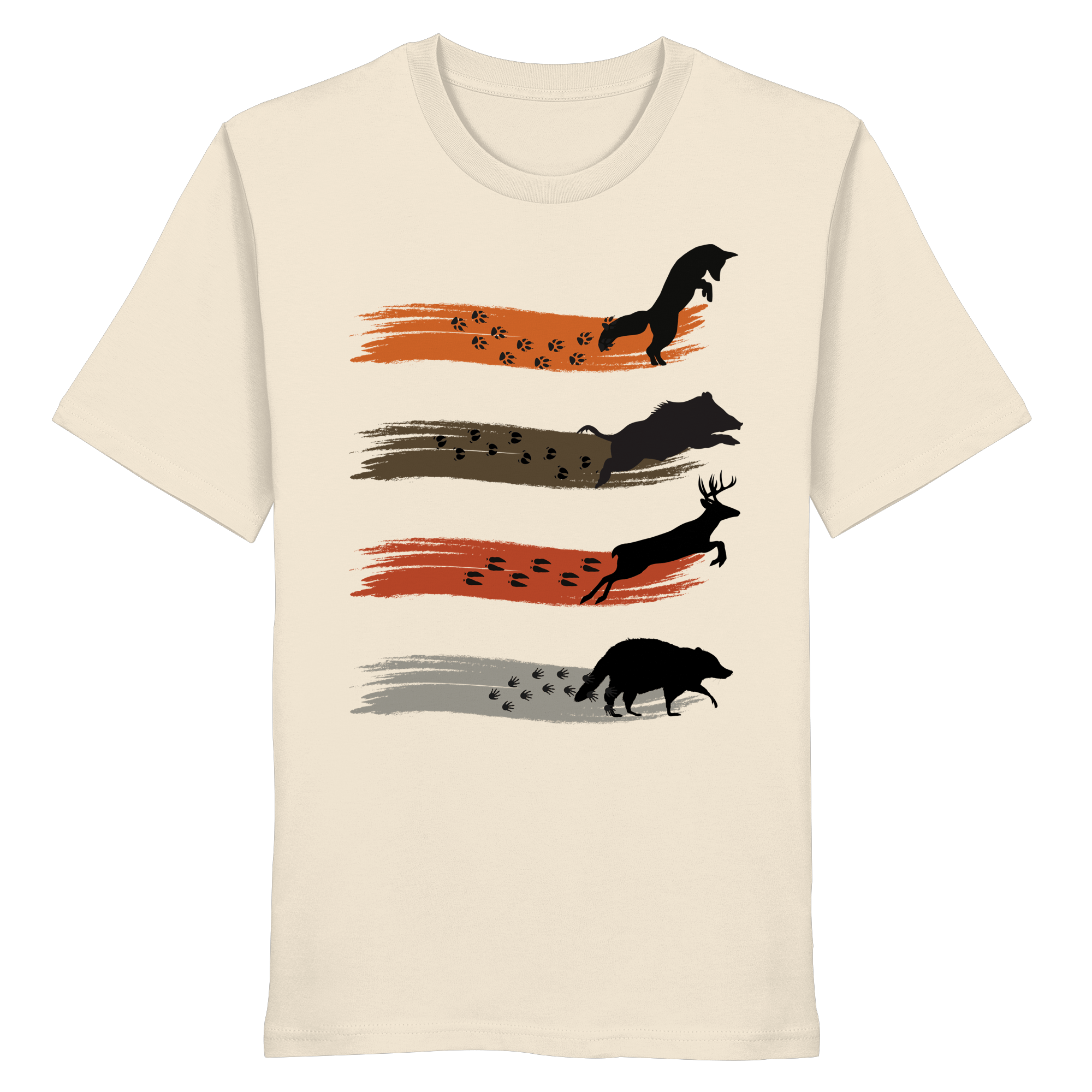 James Hunter - Nature and Beyond Unisex-Shirts Natural Raw / XS Tracks of the Wild - Organic Shirt