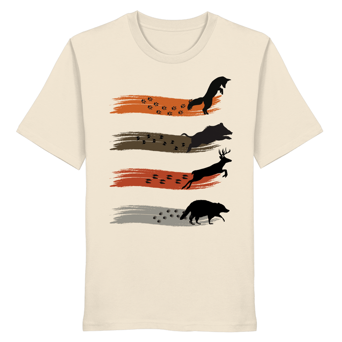 James Hunter - Nature and Beyond Unisex-Shirts Natural Raw / XS Tracks of the Wild - Organic Shirt