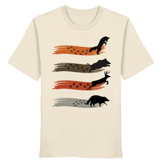 James Hunter - Nature and Beyond Unisex-Shirts Natural Raw / XS Tracks of the Wild - Organic Shirt