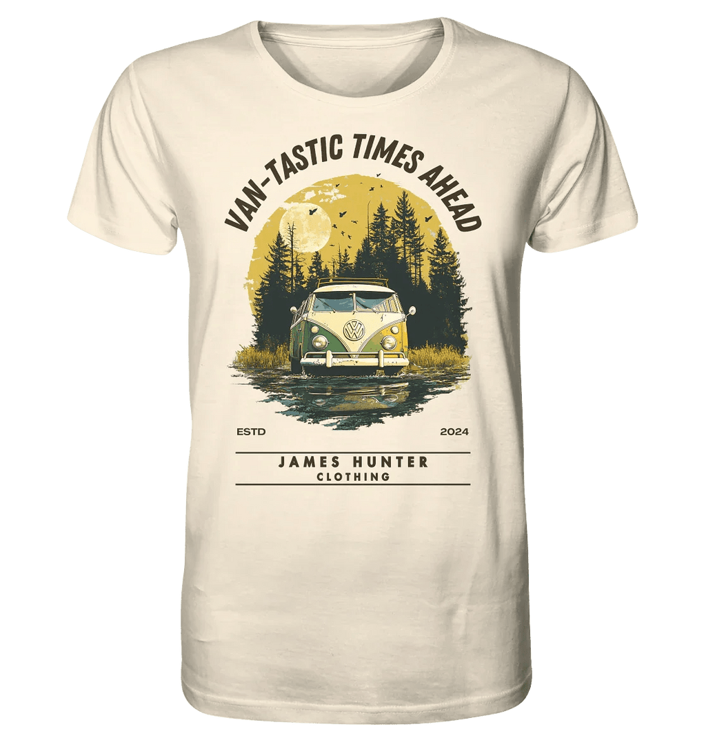 James Hunter - Nature and Beyond Unisex-Shirts Natural Raw / XS Van-Tastic Times Ahead - Organic Shirt