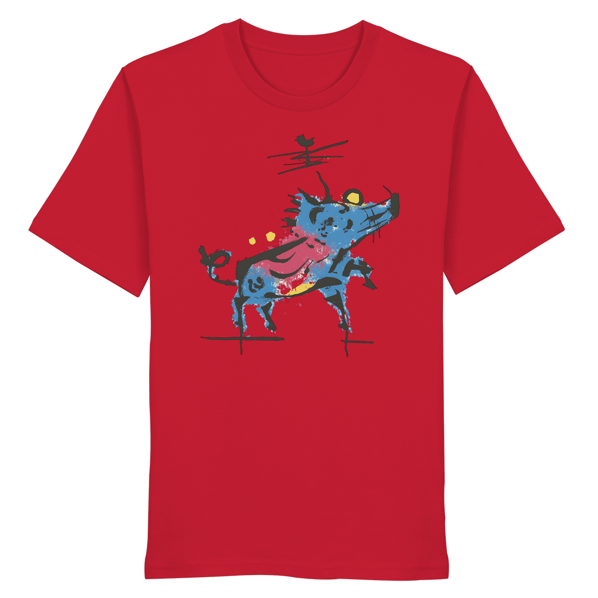 James Hunter - Nature and Beyond Unisex-Shirts Red / XS Wild Charge — Art Collection Organic T-Shirt No. 5 - Organic Shirt