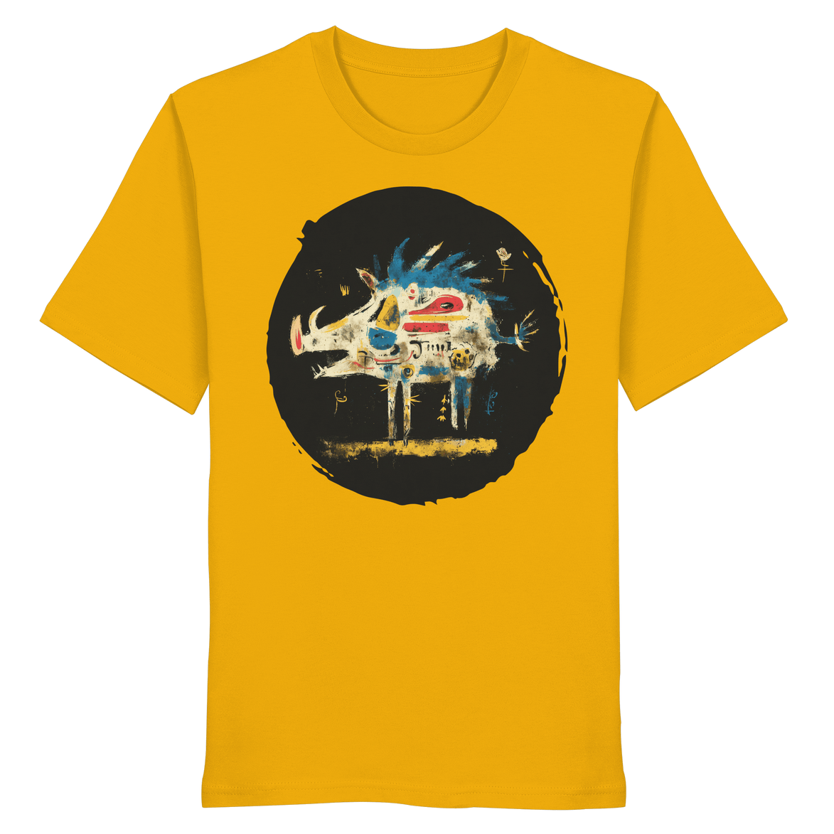 James Hunter - Nature and Beyond Unisex-Shirts Spectra Yellow / XS Totem Boar — Art Collection Organic T-Shirt No. 7 - Organic Shirt