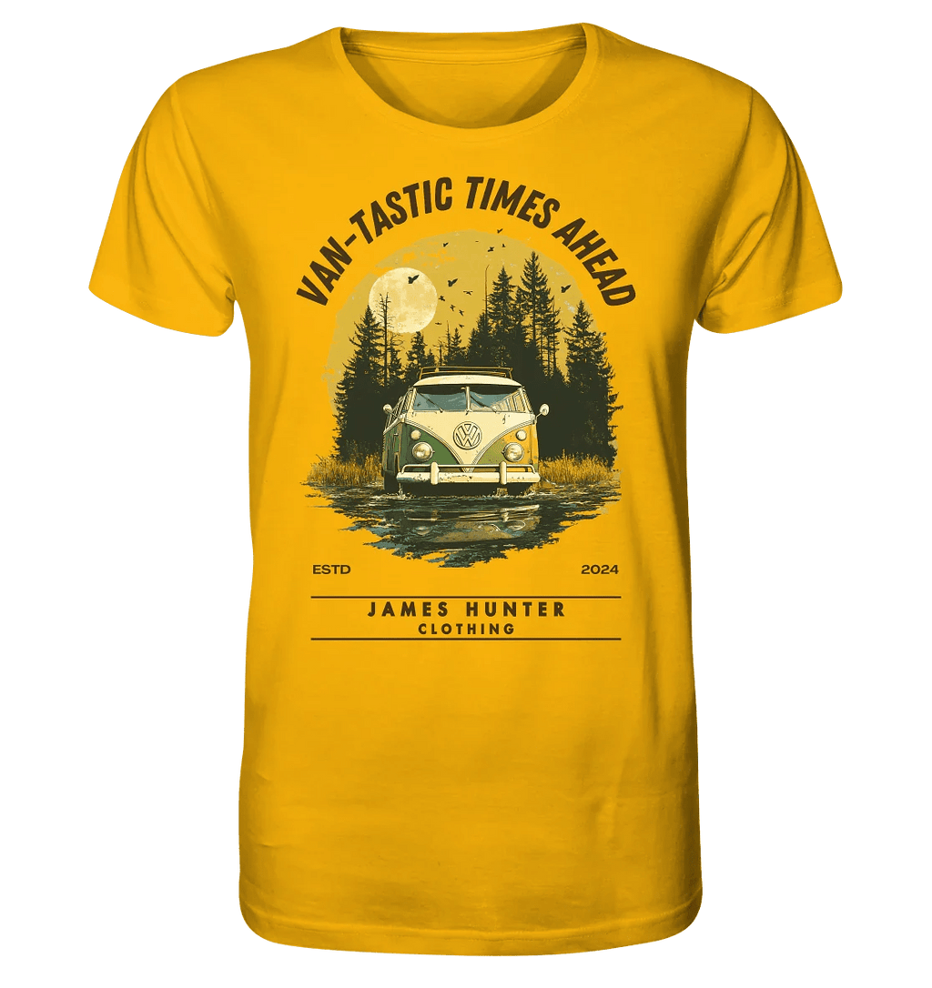 James Hunter - Nature and Beyond Unisex-Shirts Spectra Yellow / XS Van-Tastic Times Ahead - Organic Shirt