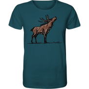 James Hunter - Nature and Beyond Unisex-Shirts Stargazer / XS Charming Deer Pencil Design - Organic Shirt