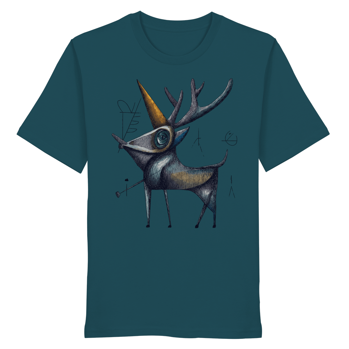 James Hunter - Nature and Beyond Unisex-Shirts Stargazer / XS The Watcher — Art Collection Organic T-Shirt No. 8