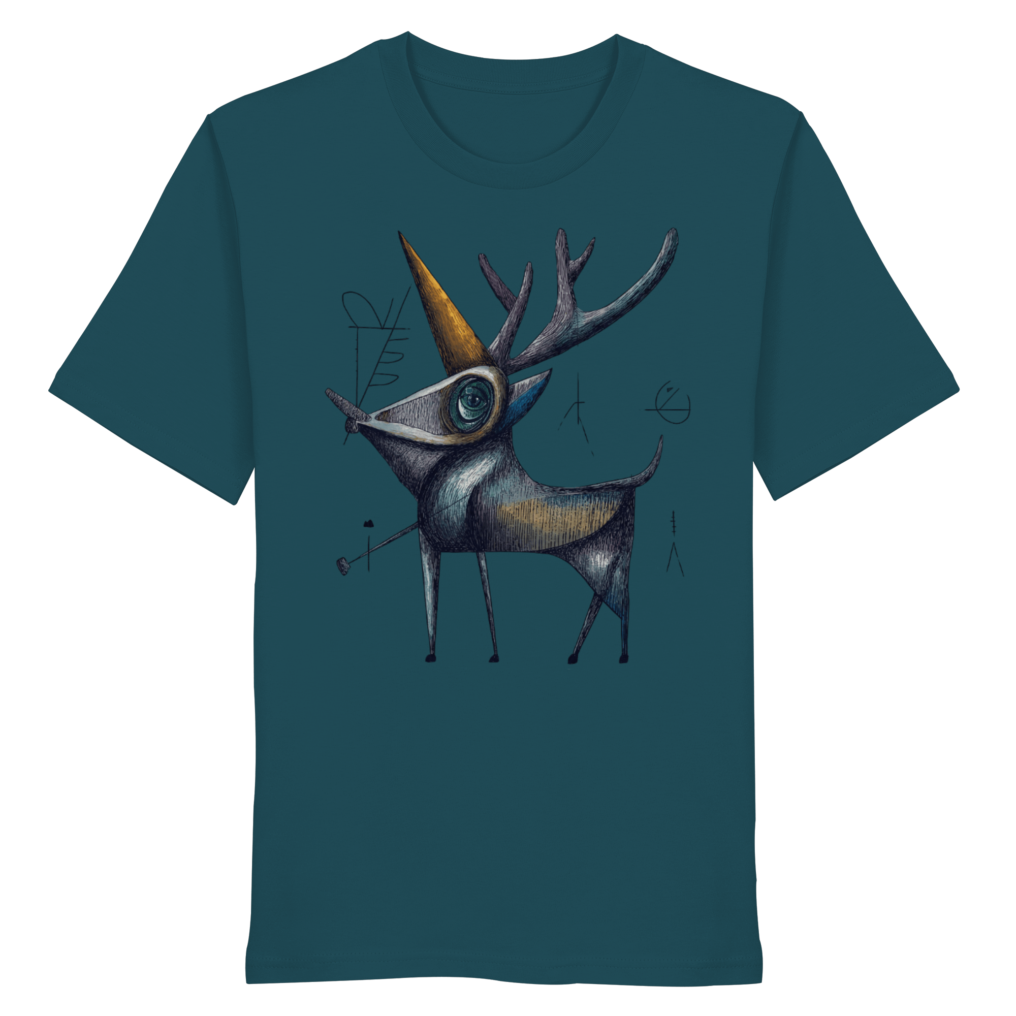 James Hunter - Nature and Beyond Unisex-Shirts Stargazer / XS The Watcher — Art Collection Organic T-Shirt No. 8