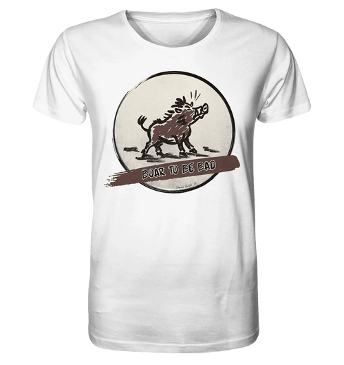 James Hunter - Nature and Beyond Unisex-Shirts White / XS Boar to be Bad - Organic Shirt
