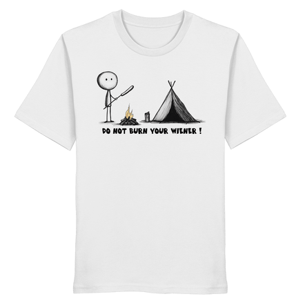 James Hunter - Nature and Beyond Unisex-Shirts White / XS Camp Chef — Campfire Stick Figure Organic T-Shirt - Organic Shirt