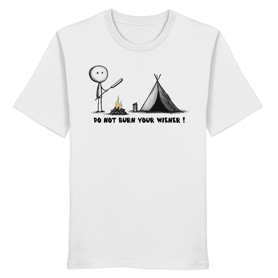 James Hunter - Nature and Beyond Unisex-Shirts White / XS Camp Chef — Campfire Stick Figure Organic T-Shirt - Organic Shirt