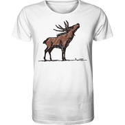 James Hunter - Nature and Beyond Unisex-Shirts White / XS Charming Deer Pencil Design - Organic Shirt