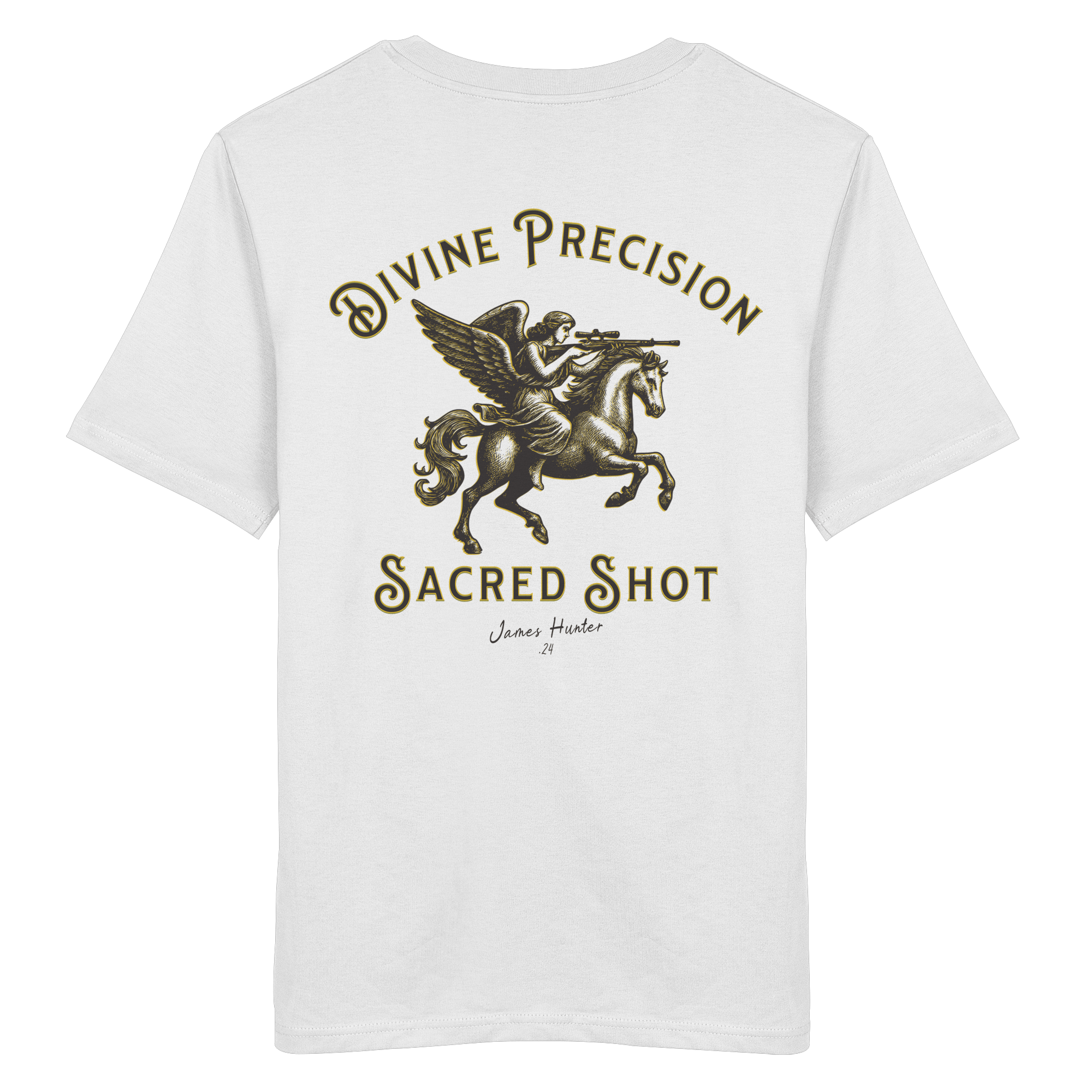 James Hunter - Nature and Beyond Unisex-Shirts White / XS Divine Precision - Sacred Shot - Organic Shirt