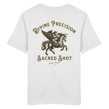 James Hunter - Nature and Beyond Unisex-Shirts White / XS Divine Precision - Sacred Shot - Organic Shirt