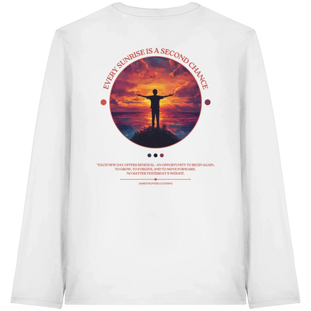 James Hunter - Nature and Beyond Unisex-Shirts White / XS Every Sunrise Is A Second Chance - Organic Longsleeve T-Shirt