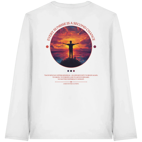 James Hunter - Nature and Beyond Unisex-Shirts White / XS Every Sunrise Is A Second Chance - Organic Longsleeve T-Shirt