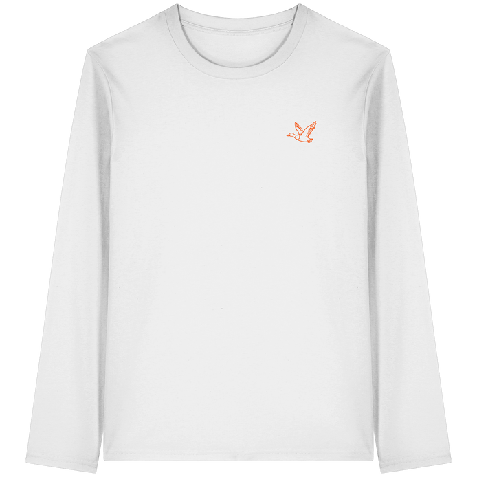 James Hunter - Nature and Beyond Unisex-Shirts White / XS Flying Duck - Organic Longsleeve T-Shirt