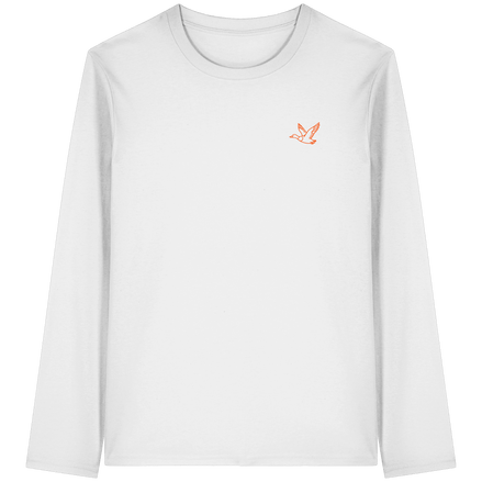 James Hunter - Nature and Beyond Unisex-Shirts White / XS Flying Duck - Organic Longsleeve T-Shirt