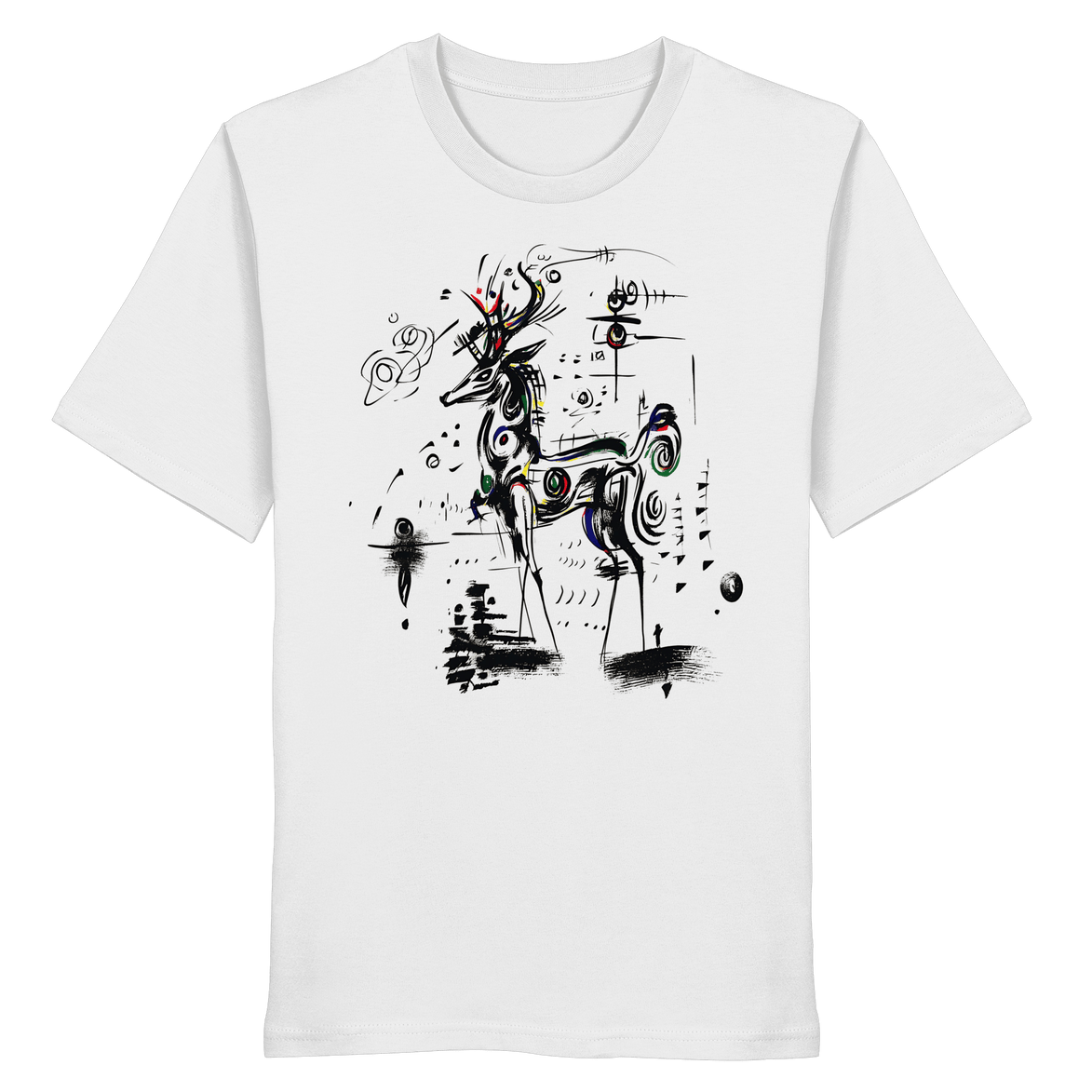 James Hunter - Nature and Beyond Unisex-Shirts White / XS Shadow Stag — Art Collection Organic T-Shirt No. 6 - Organic Shirt