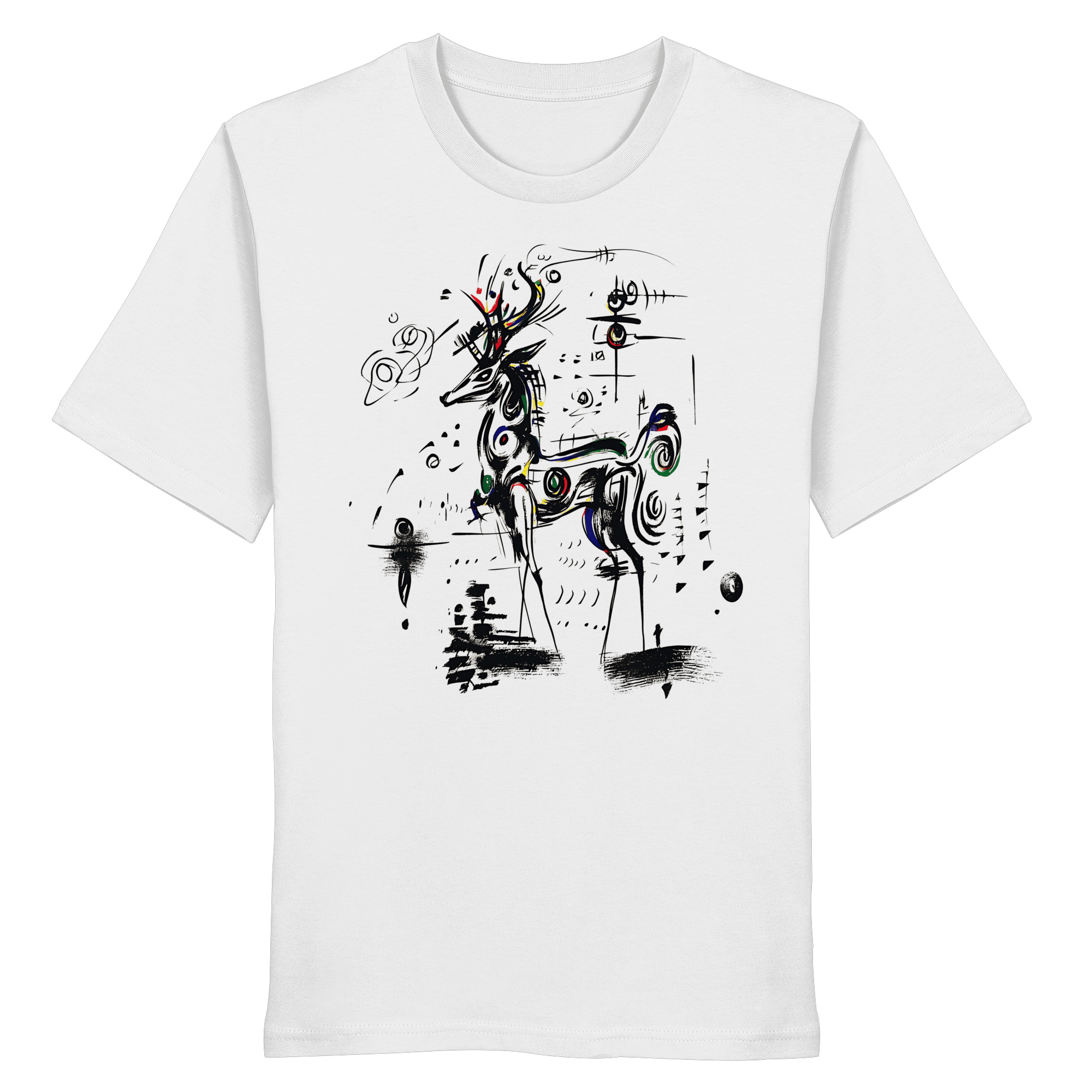 James Hunter - Nature and Beyond Unisex-Shirts White / XS Shadow Stag — Art Collection Organic T-Shirt No. 6 - Organic Shirt