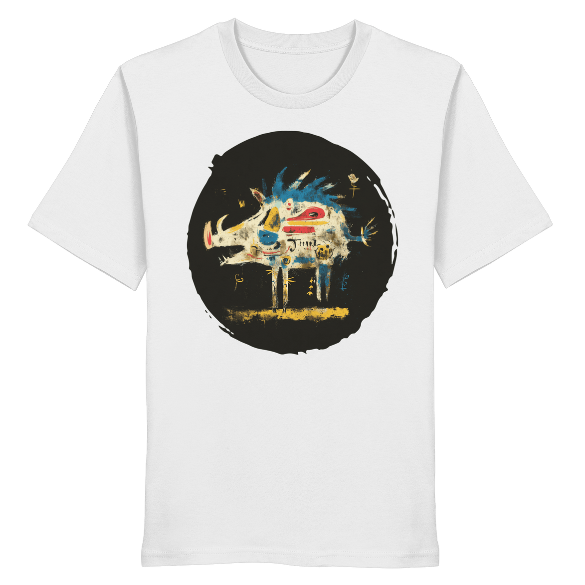 James Hunter - Nature and Beyond Unisex-Shirts White / XS Totem Boar — Art Collection Organic T-Shirt No. 7 - Organic Shirt