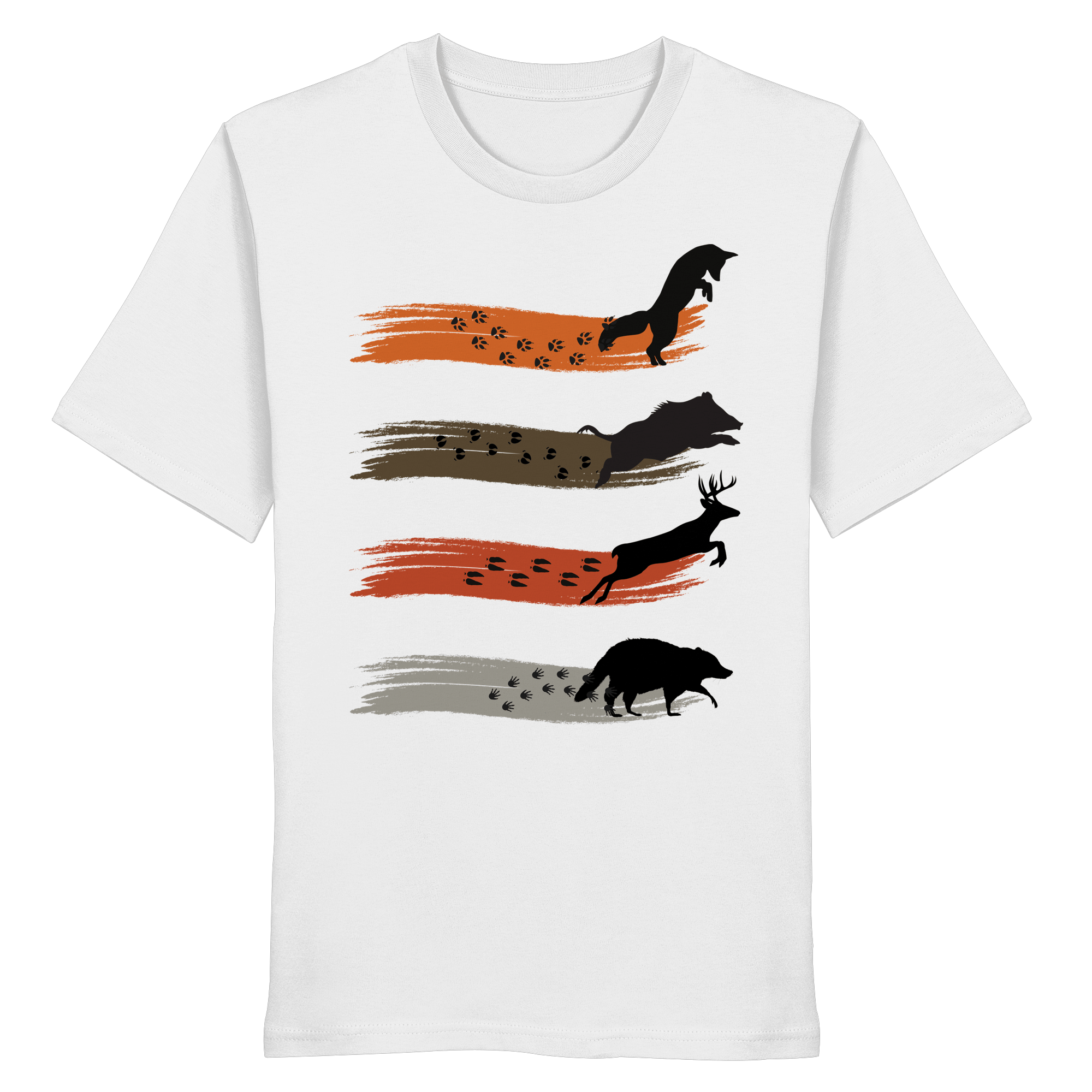 James Hunter - Nature and Beyond Unisex-Shirts White / XS Tracks of the Wild - Organic Shirt