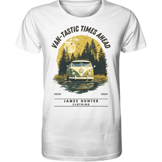 James Hunter - Nature and Beyond Unisex-Shirts White / XS Van-Tastic Times Ahead - Organic Shirt