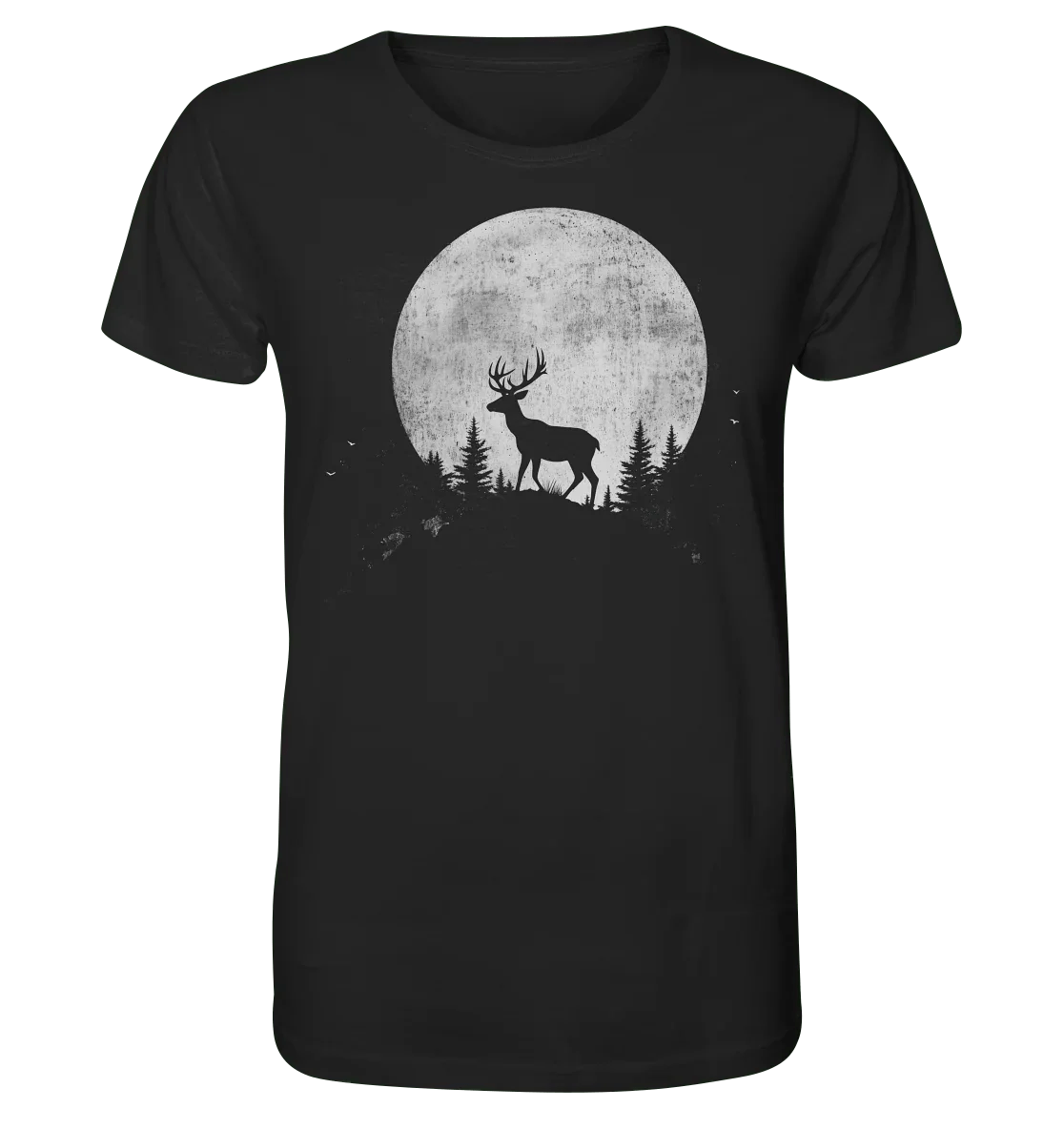 Majestic Deer Full Moon - Organic Shirt - James Hunter - Nature and Beyond