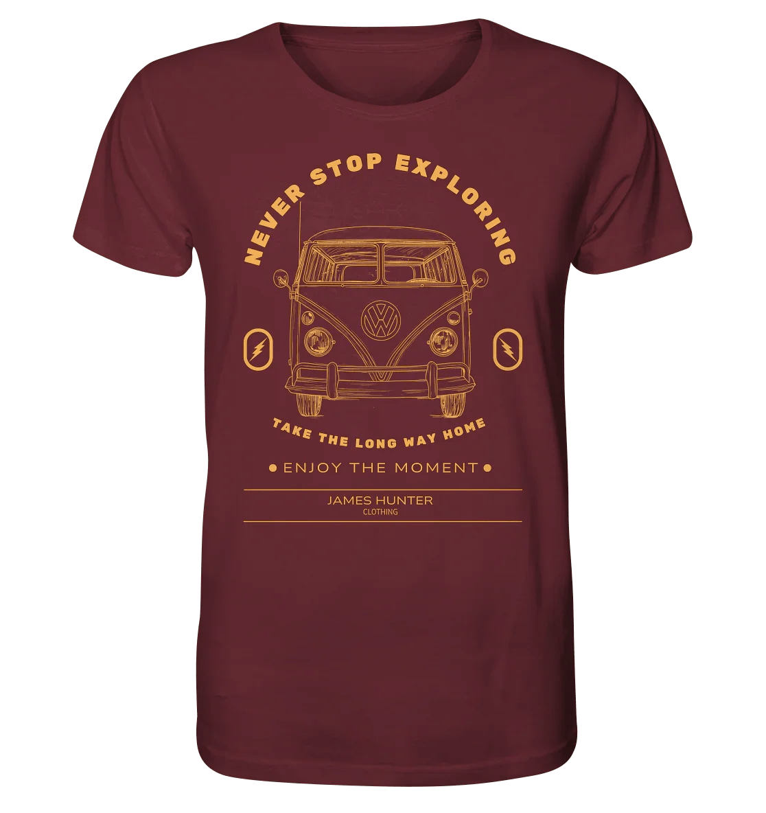 Never Stop Exploring - Organic Shirt - James Hunter - Nature and Beyond