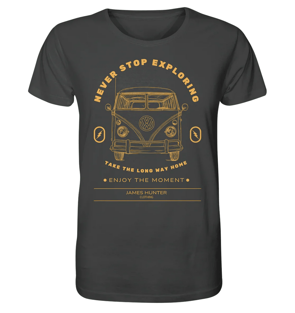 Never Stop Exploring - Organic Shirt - James Hunter - Nature and Beyond