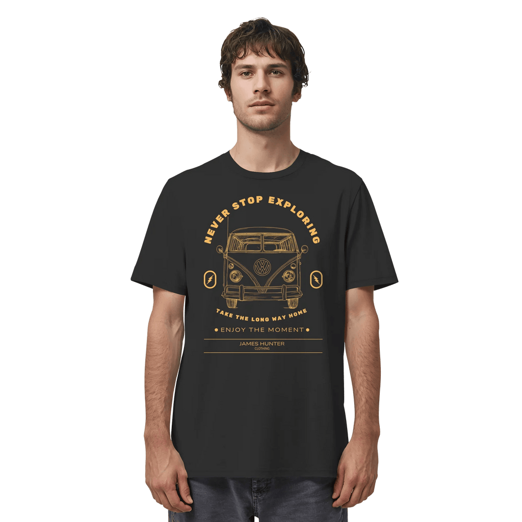 Never Stop Exploring - Organic Shirt - James Hunter - Nature and Beyond