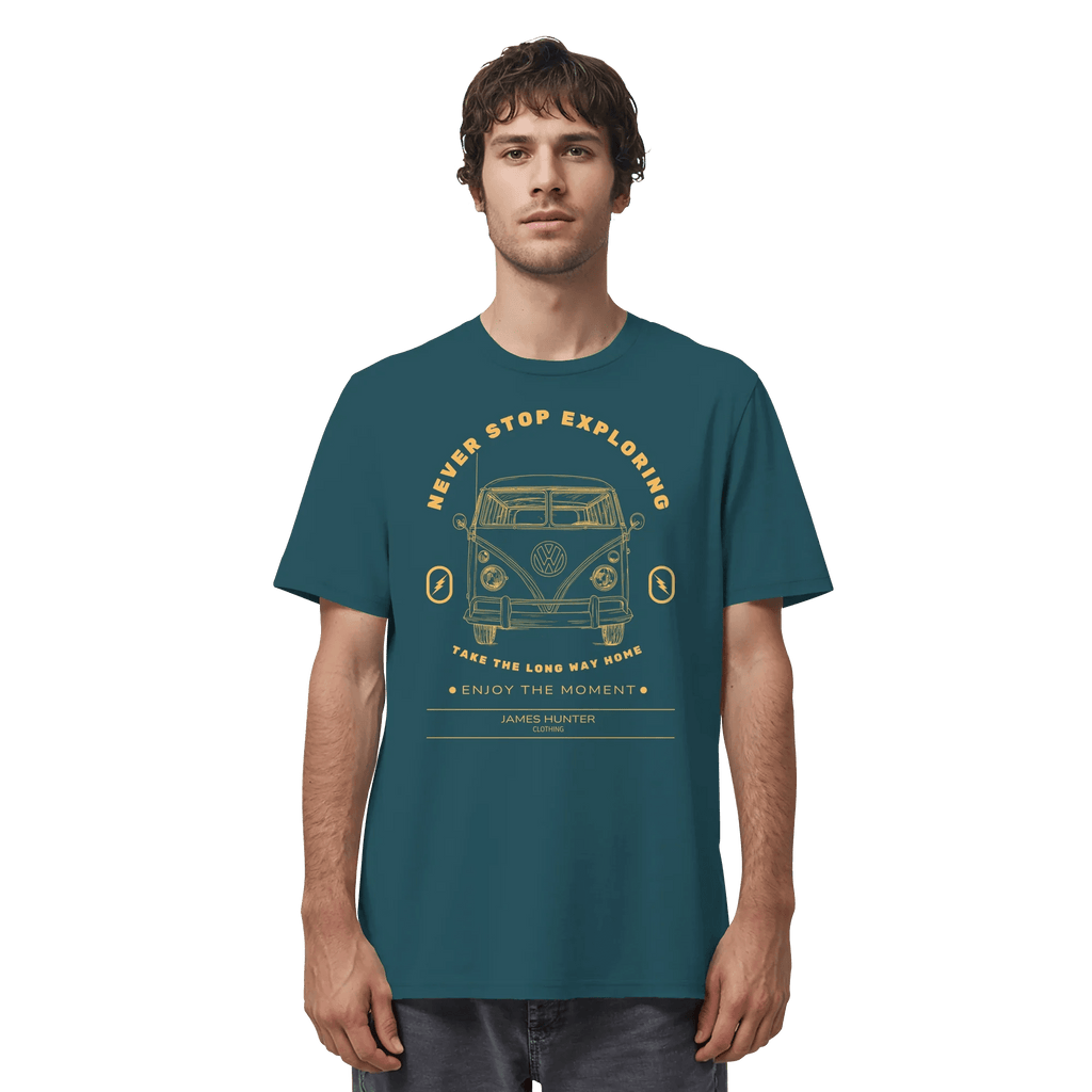 Never Stop Exploring - Organic Shirt - James Hunter - Nature and Beyond