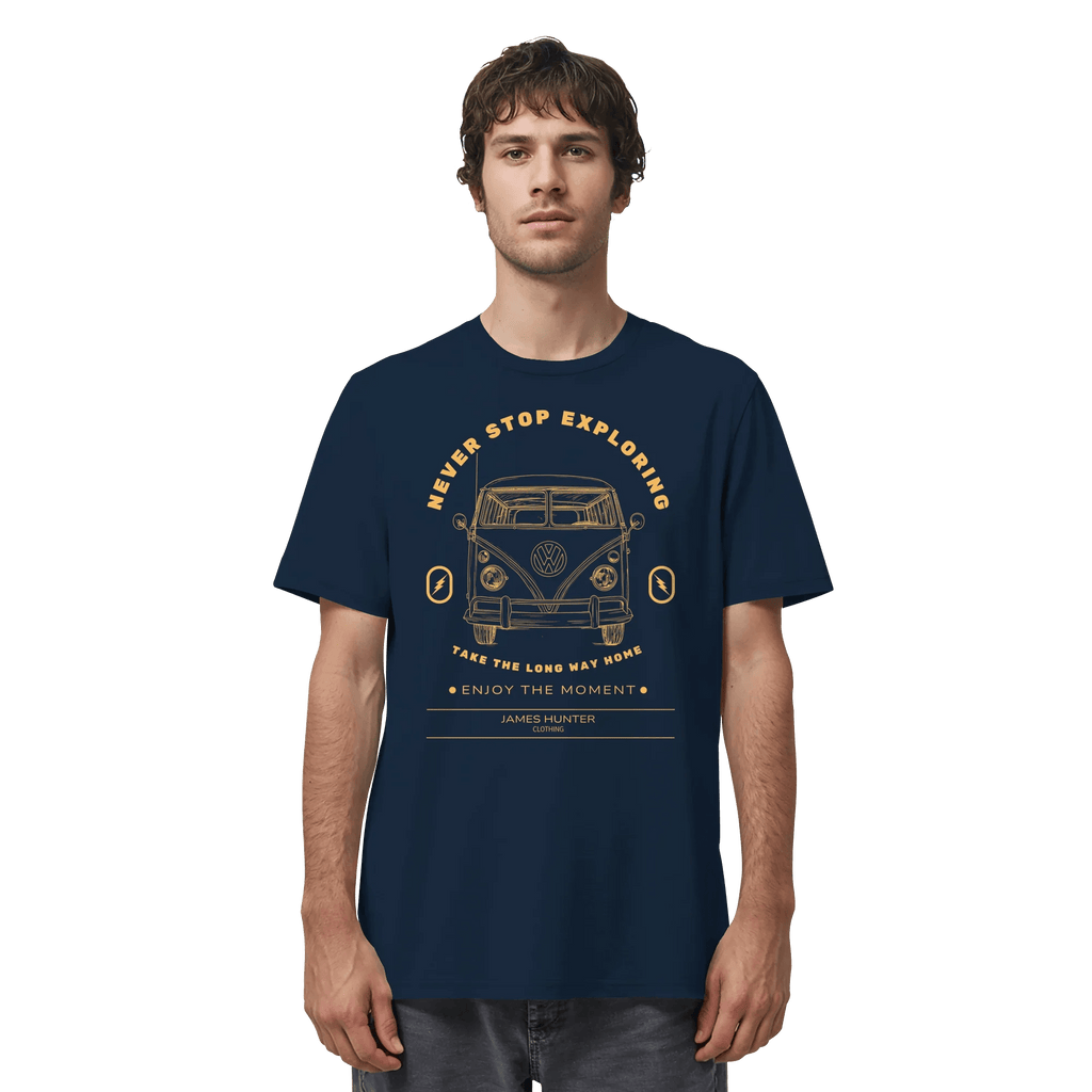 Never Stop Exploring - Organic Shirt - James Hunter - Nature and Beyond