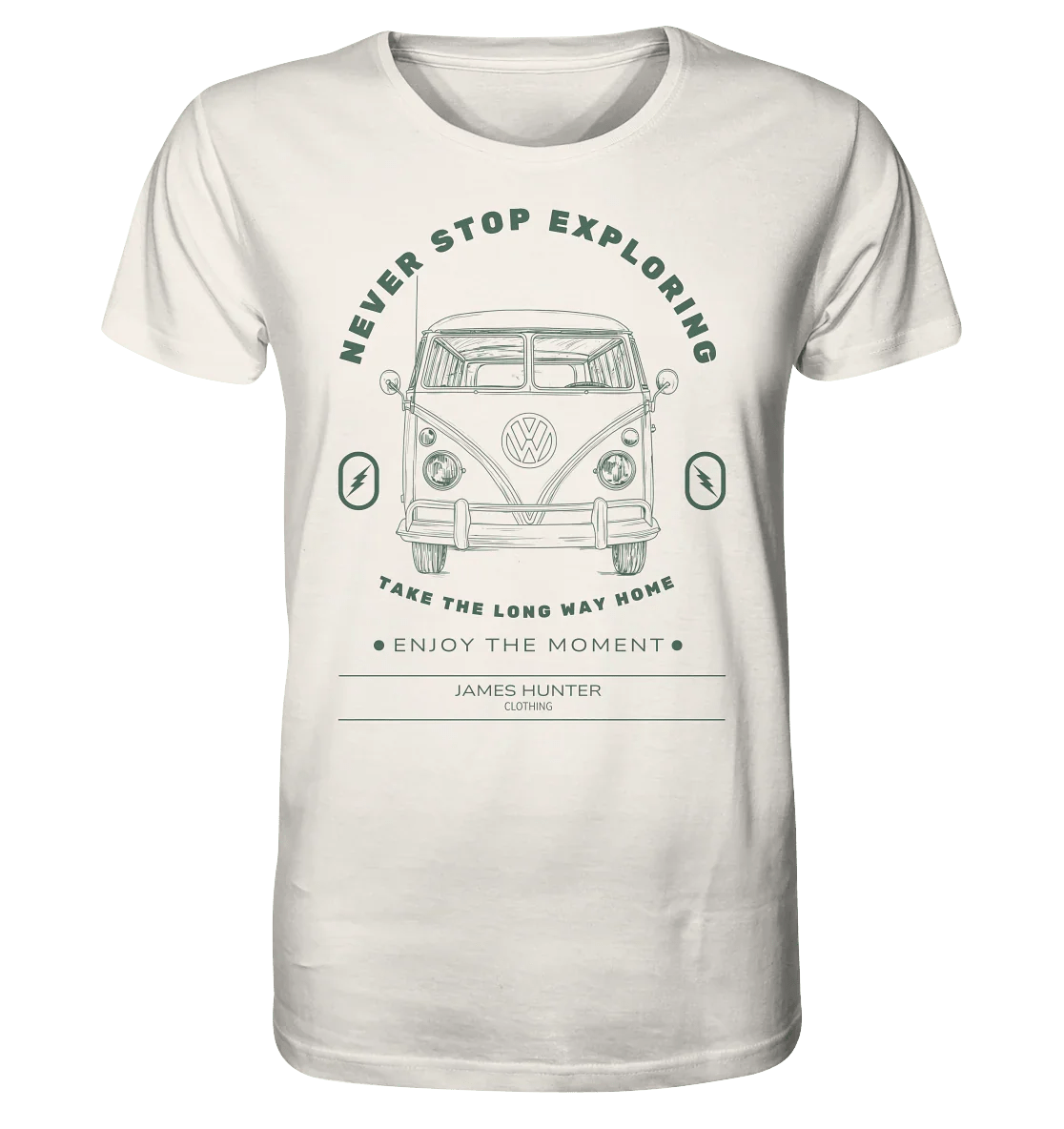 Never Stop Exploring - Organic Shirt - James Hunter - Nature and Beyond