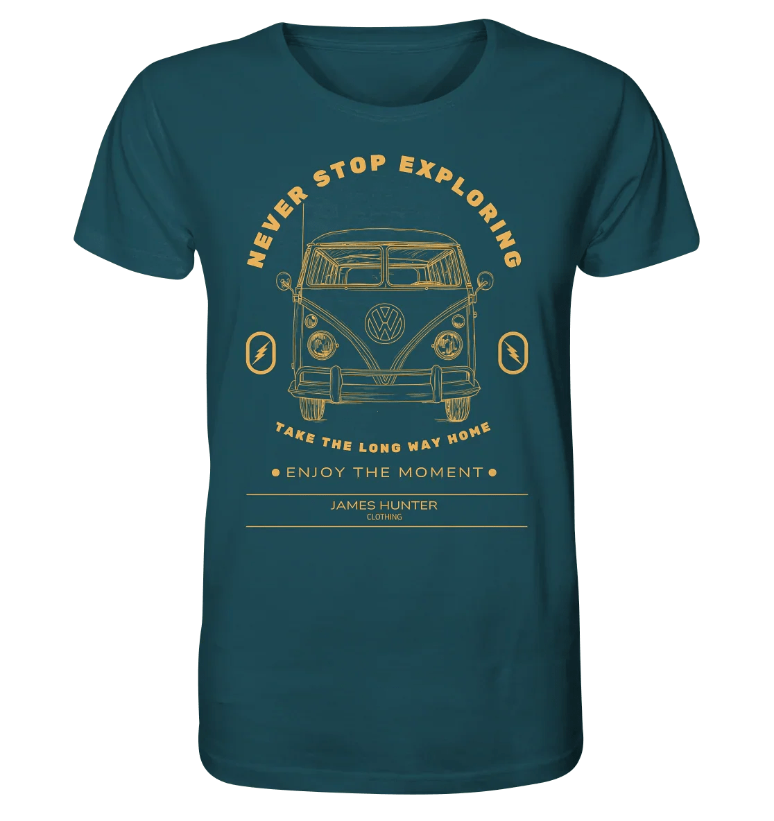 Never Stop Exploring - Organic Shirt - James Hunter - Nature and Beyond