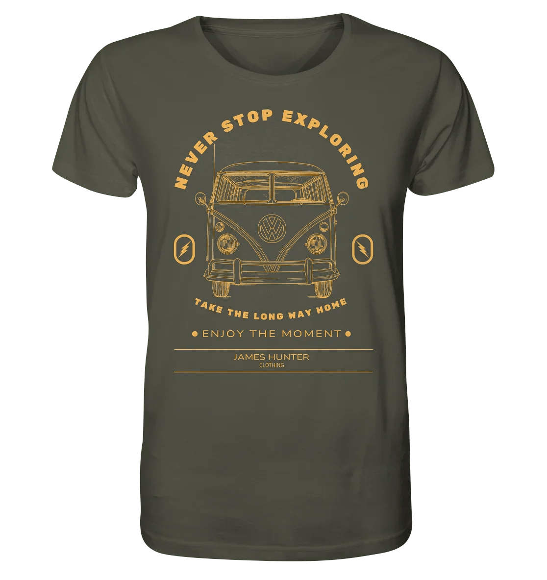 Never Stop Exploring - Organic Shirt - James Hunter - Nature and Beyond