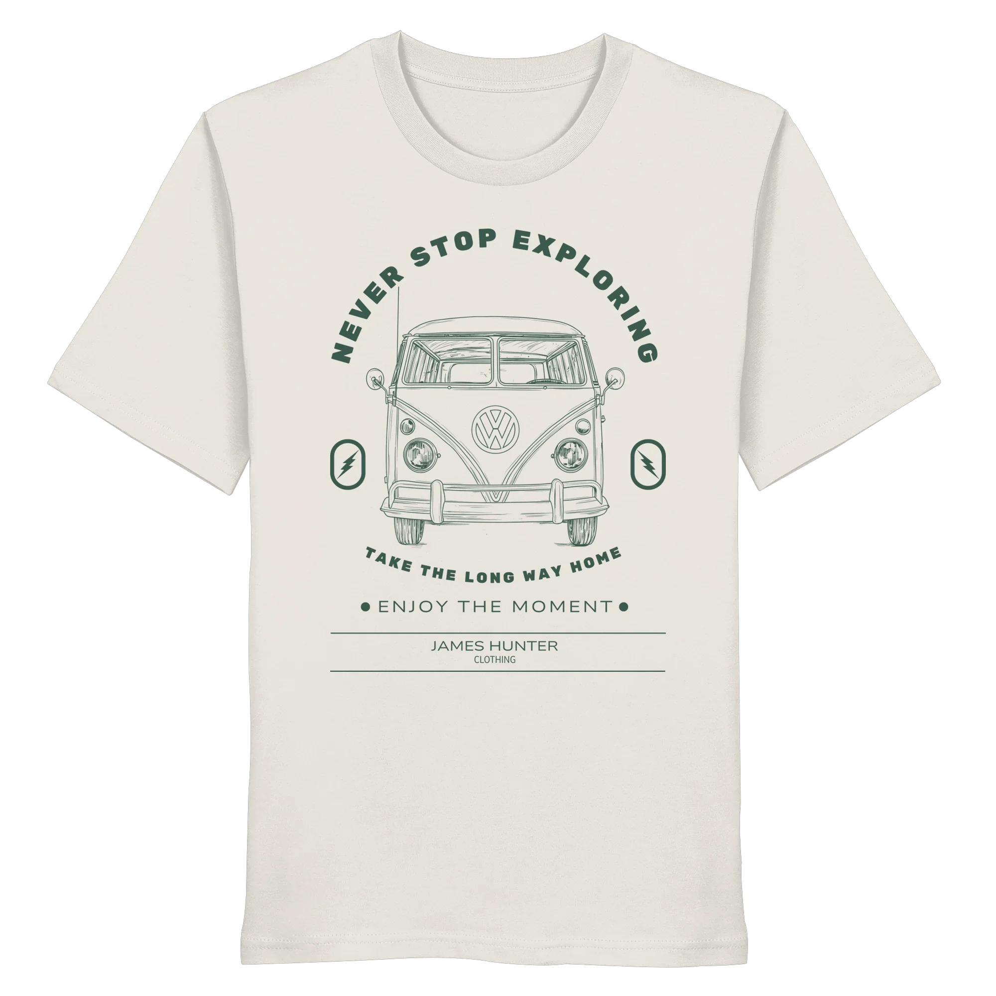 Never Stop Exploring - Organic Shirt - James Hunter - Nature and Beyond