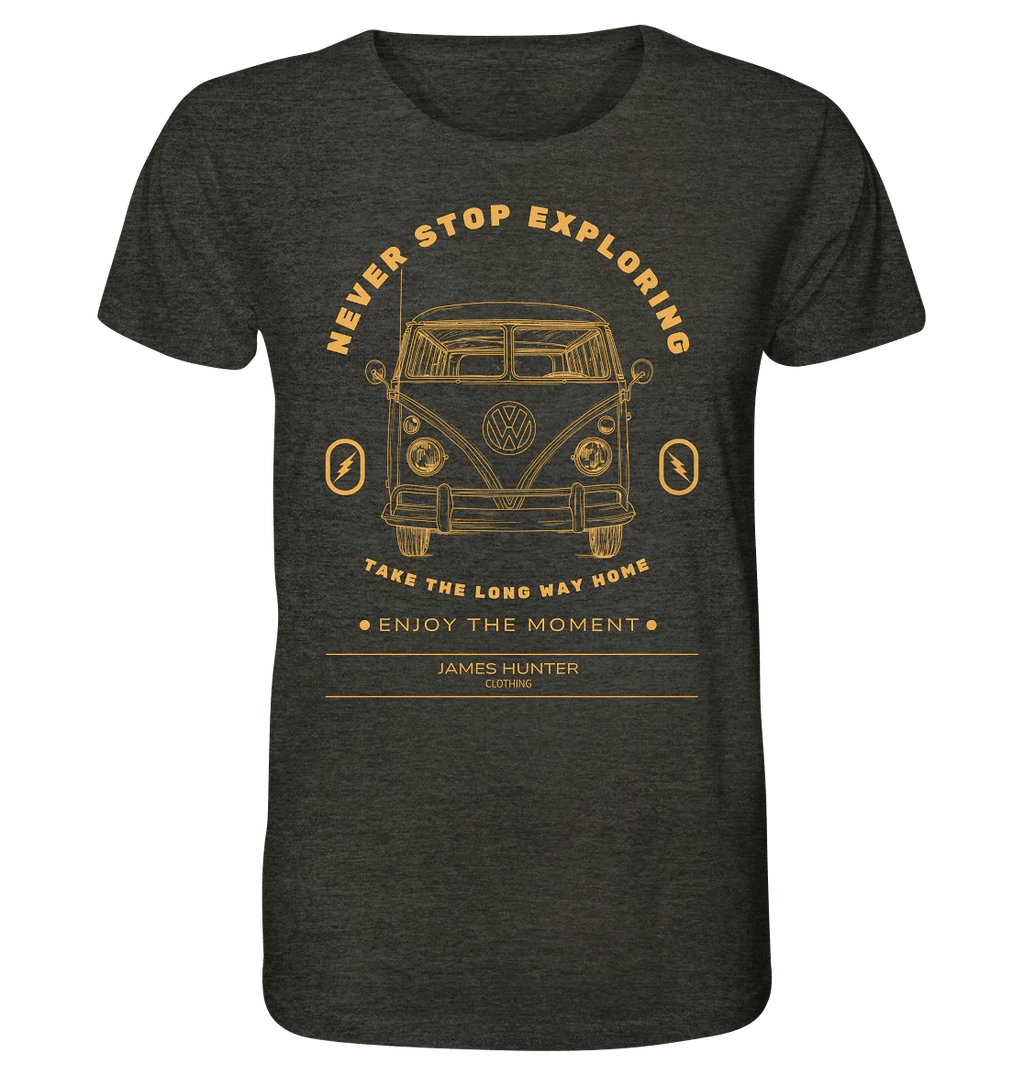 Never Stop Exploring - Organic Shirt - James Hunter - Nature and Beyond