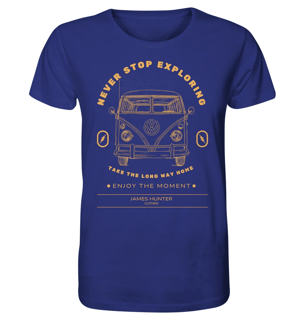 Never Stop Exploring - Organic Shirt - James Hunter - Nature and Beyond