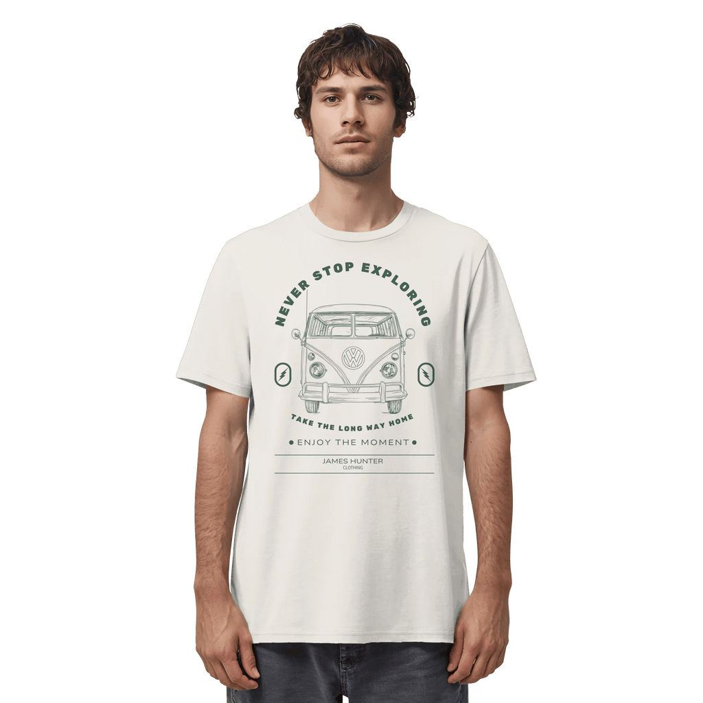 Never Stop Exploring - Organic Shirt - James Hunter - Nature and Beyond