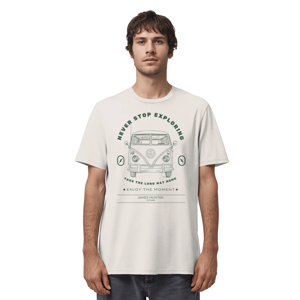 Never Stop Exploring - Organic Shirt - James Hunter - Nature and Beyond