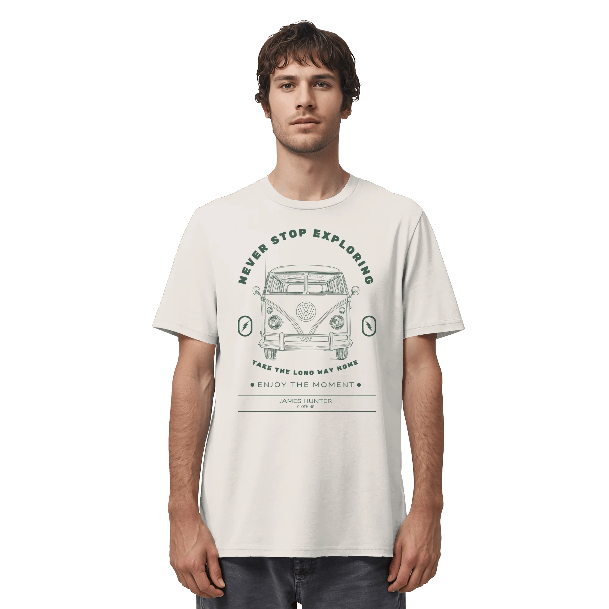 Never Stop Exploring - Organic Shirt - James Hunter - Nature and Beyond