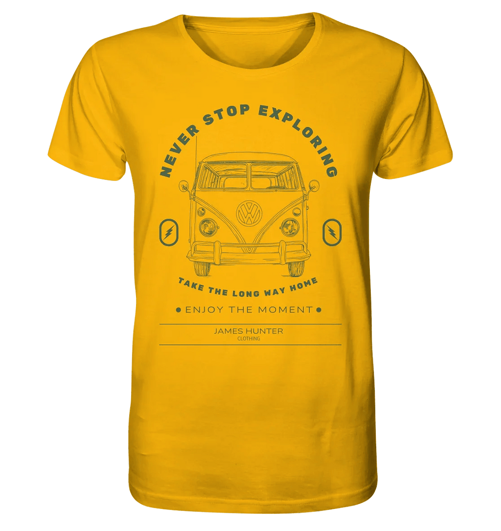 Never Stop Exploring - Organic Shirt - James Hunter - Nature and Beyond