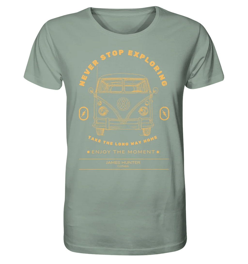 Never Stop Exploring - Organic Shirt - James Hunter - Nature and Beyond