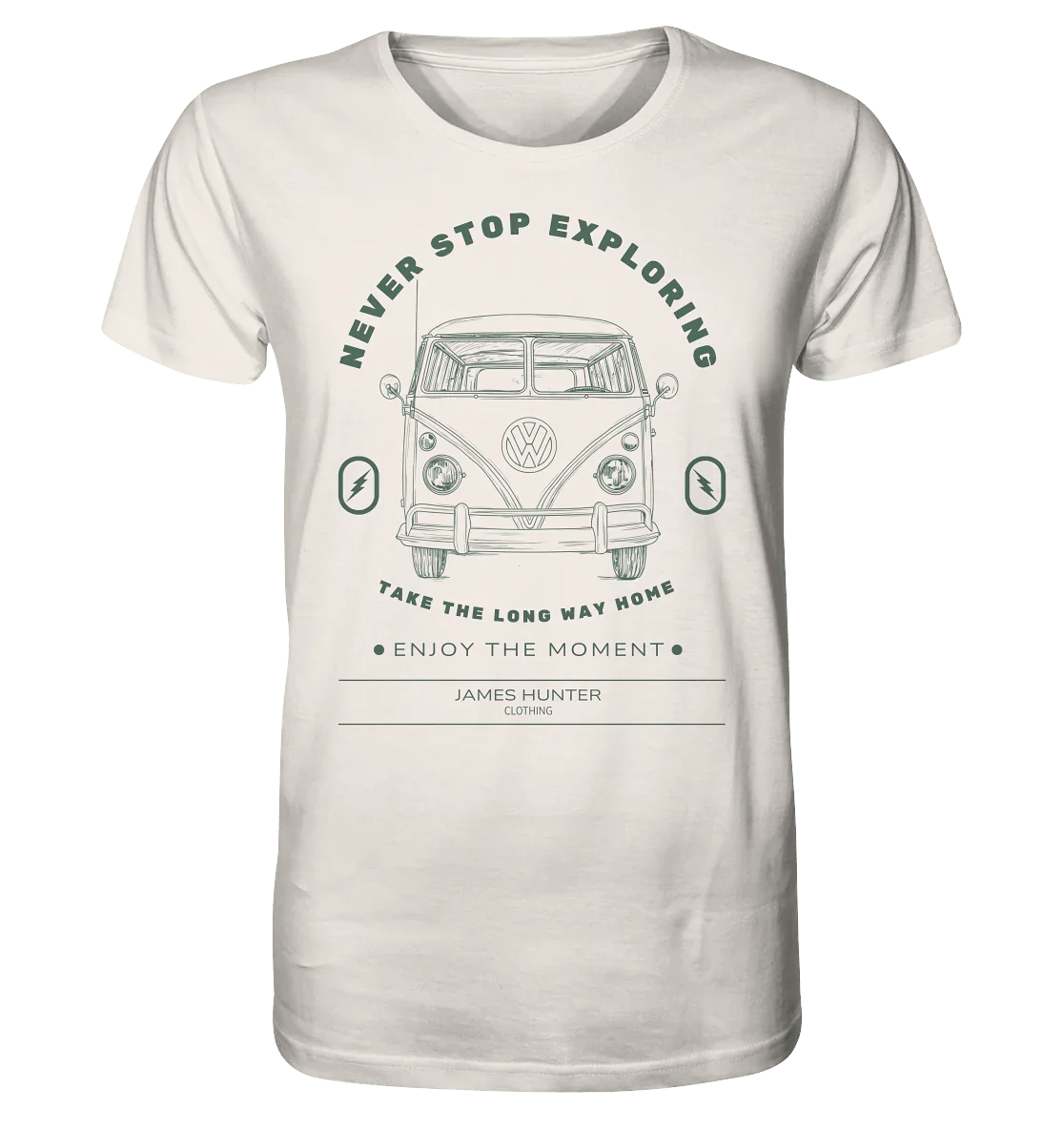 Never Stop Exploring - Organic Shirt - James Hunter - Nature and Beyond
