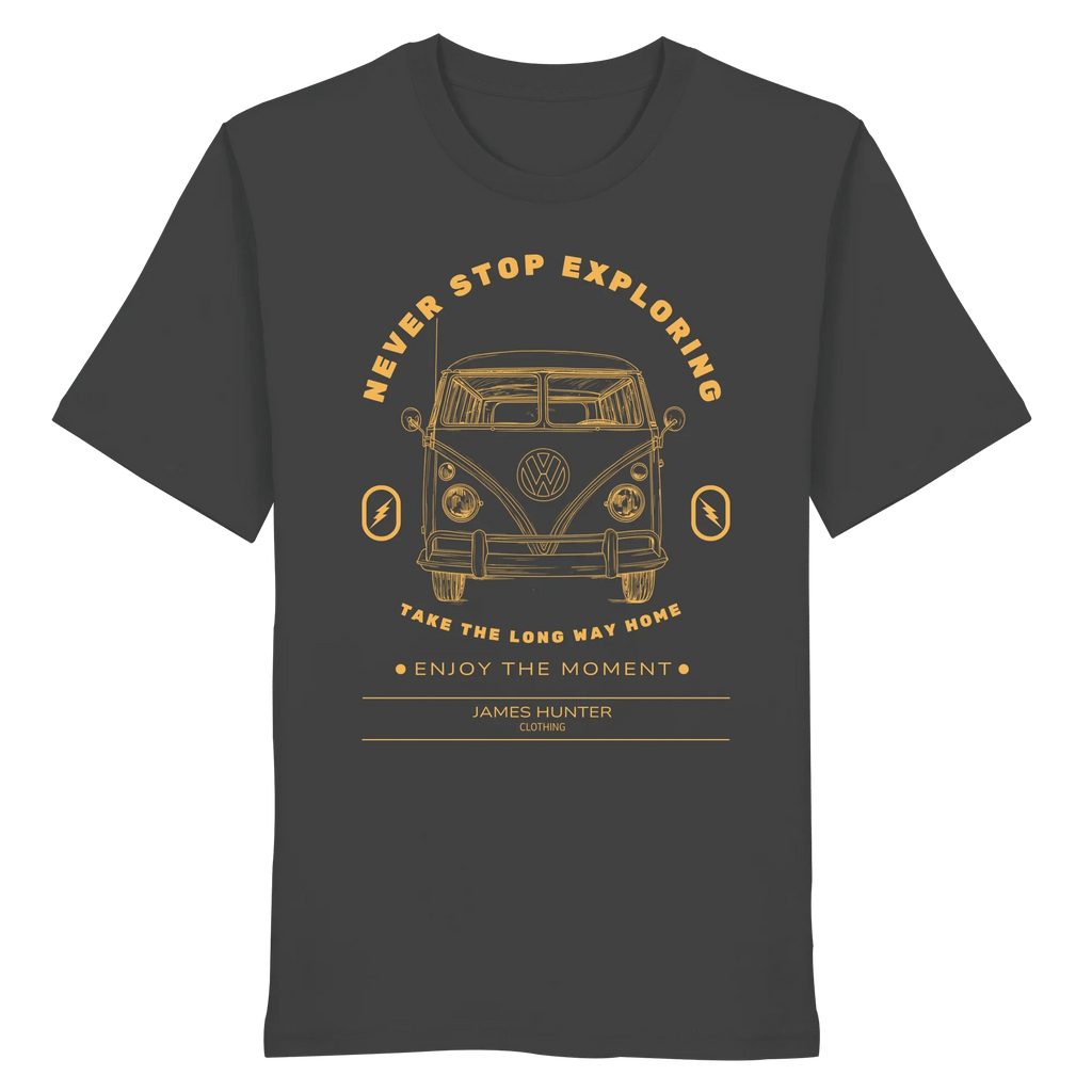 Never Stop Exploring - Organic Shirt - James Hunter - Nature and Beyond