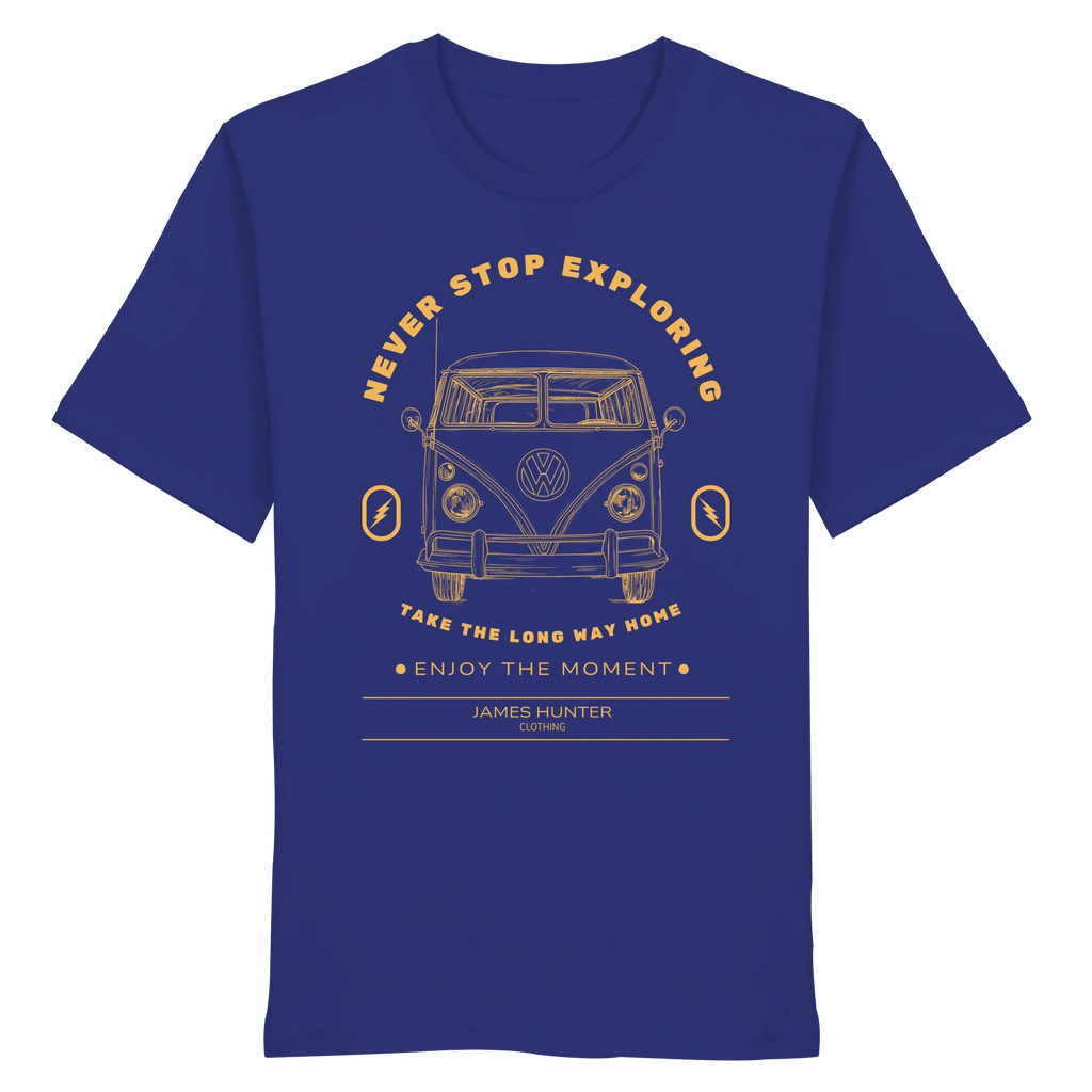 Never Stop Exploring - Organic Shirt - James Hunter - Nature and Beyond