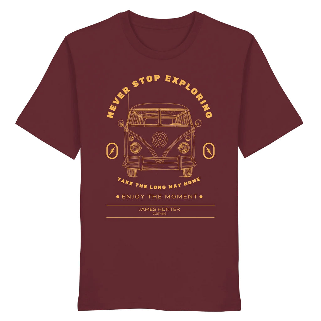Never Stop Exploring - Organic Shirt - James Hunter - Nature and Beyond